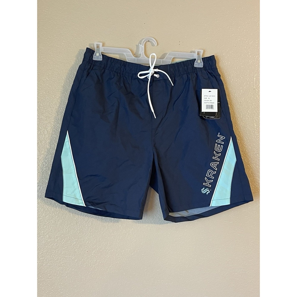 Men's XL NWT Seattle Kraken G-III Sports By‎ Carl Banks Volley Swim Shorts